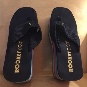 Rocket Dog Shoes - RAINBOW Platform ROCKET DOG Flip Flops Size 10 Rocket Dog Shoes - RAINBOW Platform ROCKET DOG Flip Flops Size 10